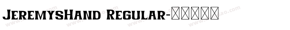 JeremysHand Regular字体转换